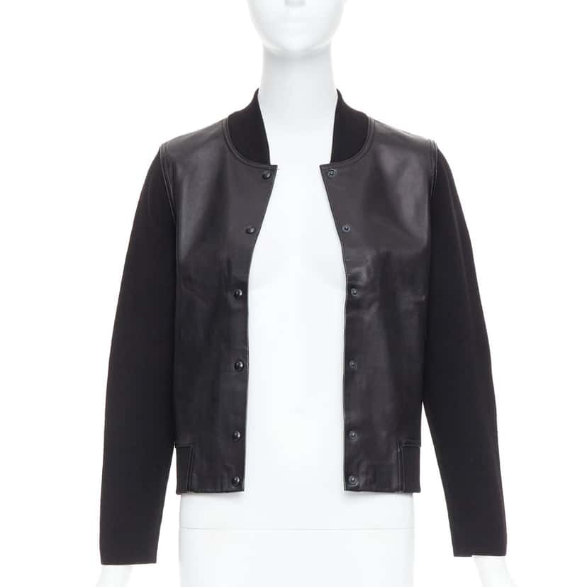 Alexander Wang Black Wool Leather Bomber Black Leather Very good condition - Inside View