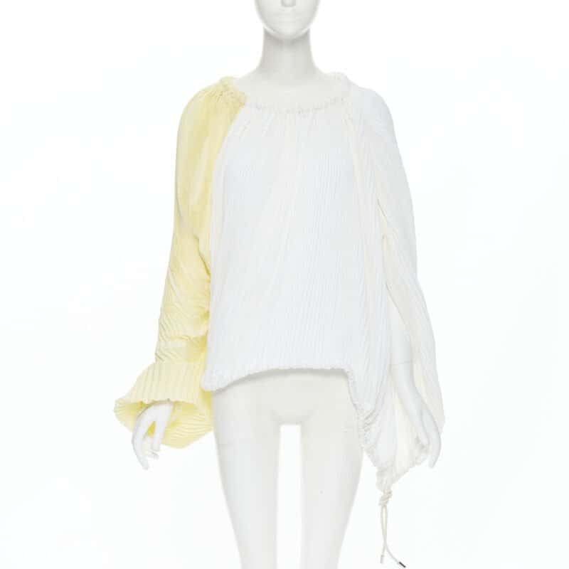Marni Knife Pleat Top Yellow Polyester Very good condition - Front View