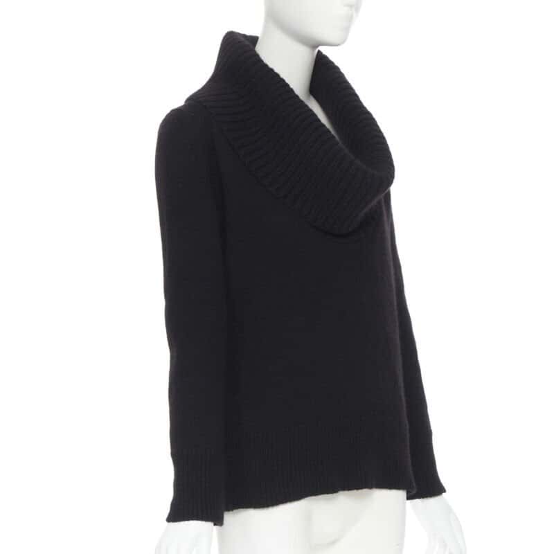 Alexander McQueen Ribbed Turtleneck Sweater Black Wool Very good condition - Inside View