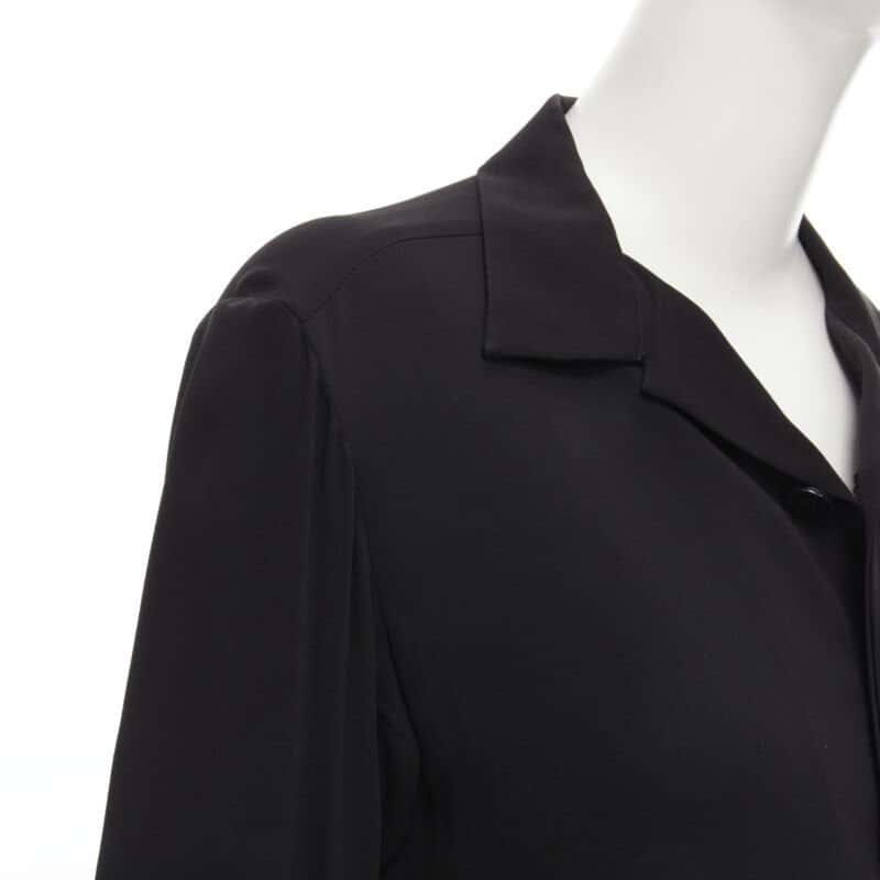 Yohji Yamamoto Silk Crepe Shirt Black Silk Never worn - Back View