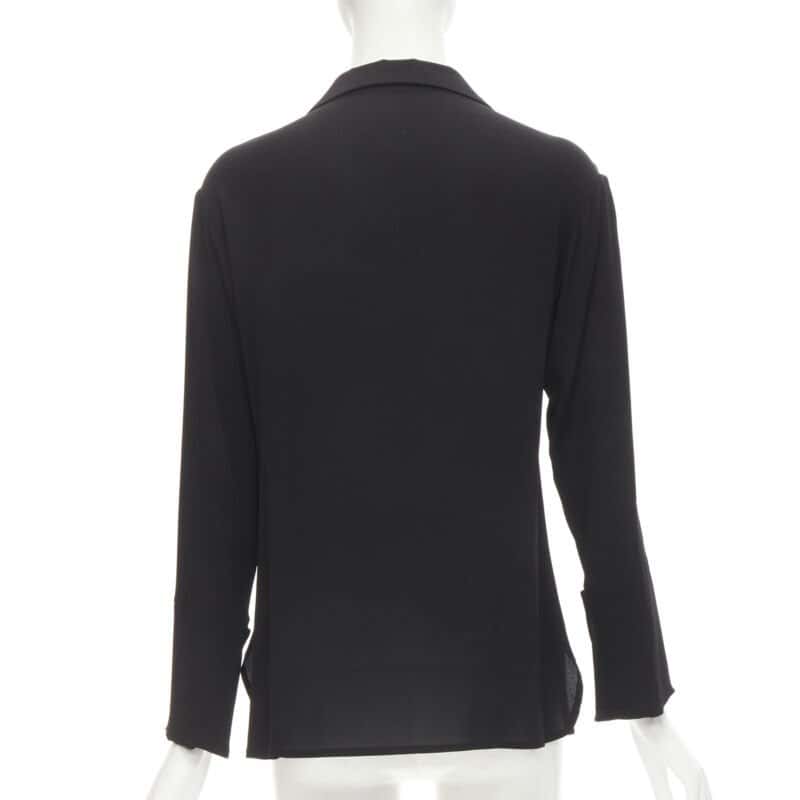 Yohji Yamamoto Silk Crepe Shirt Black Silk Never worn - Box View