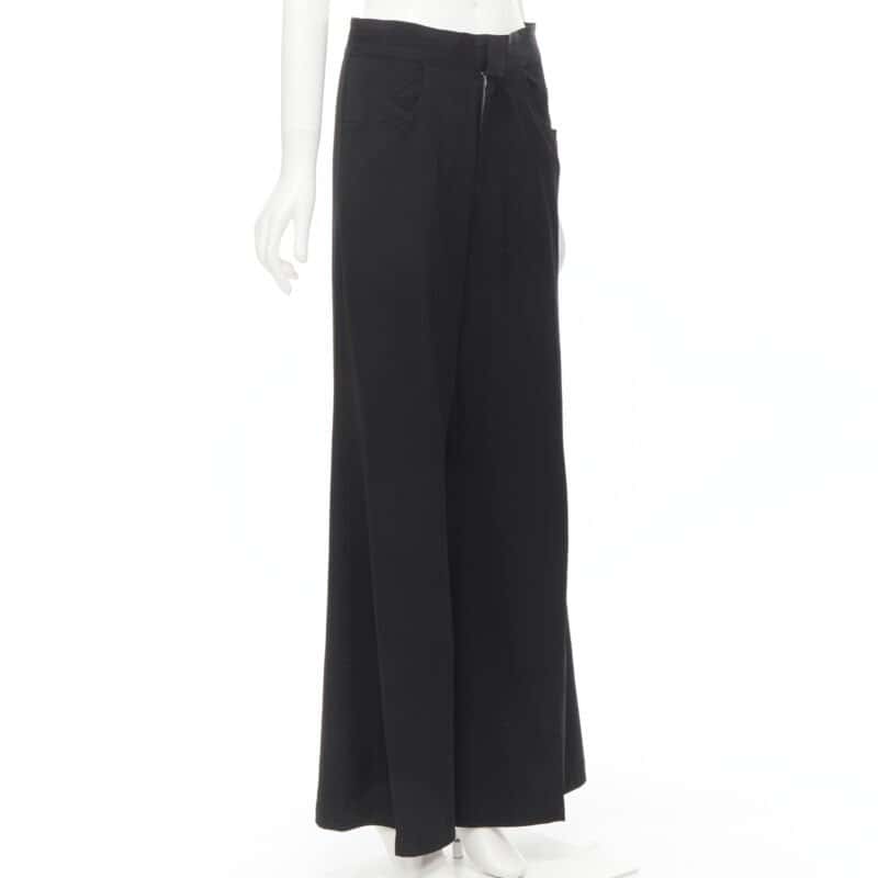 Yohji Yamamoto Wool Wide Pants Black Wool Never worn - Inside View