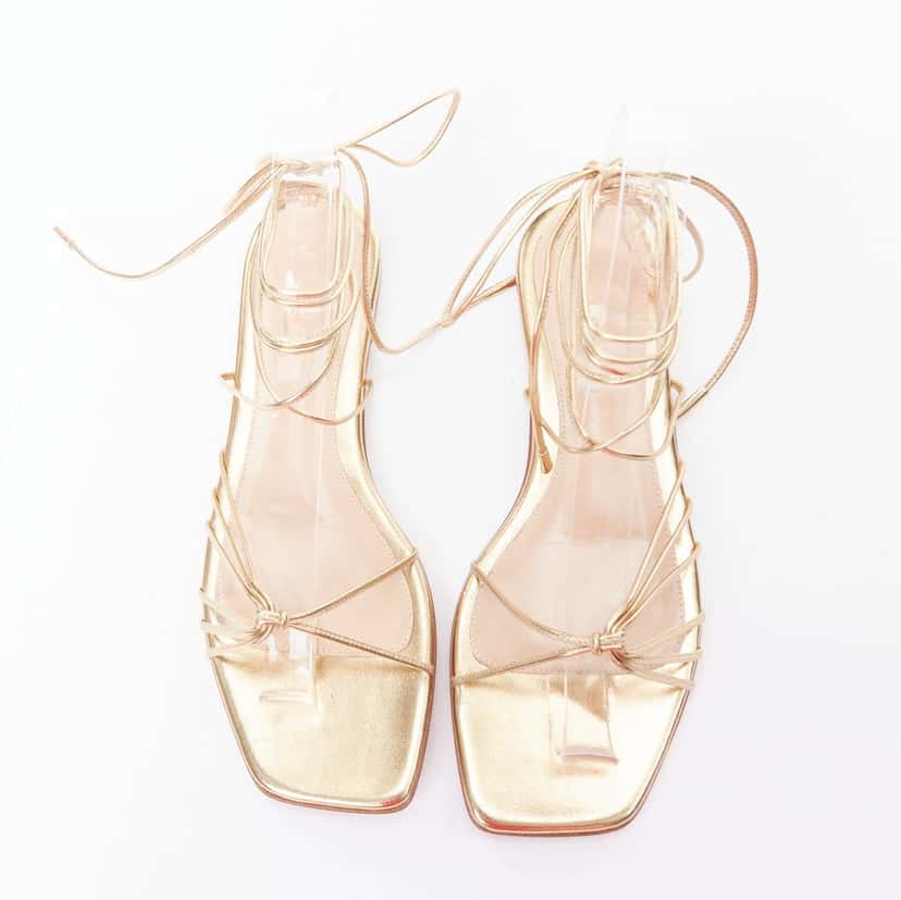 Gianvito Rossi Sylvie Gladiator Sandals Gold Leather Very good condition - Box View