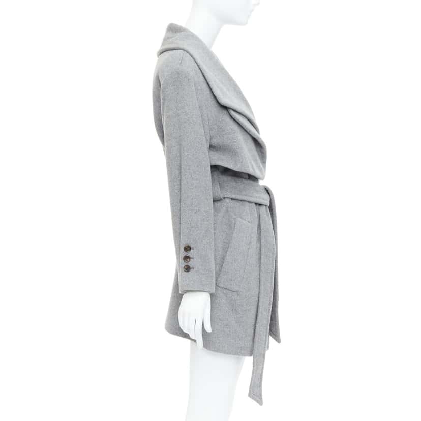 Hanii Y Grey Oversized Belted Coat Grey Wool Never worn - Box View