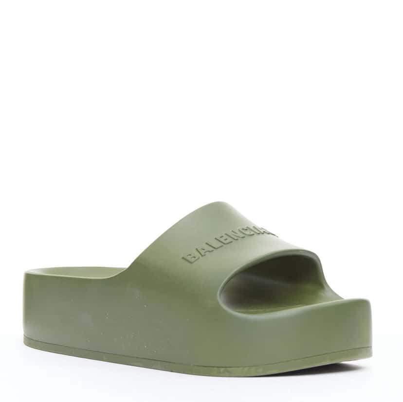 Balenciaga Chunky Green Rubber Fair condition - Back View