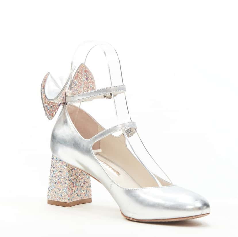 Sophia Webster Silver Butterfly Heels Silver Leather Fair condition - Inside View