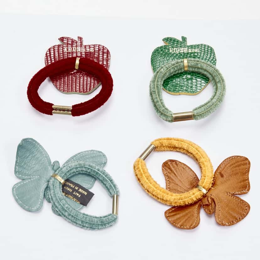 NON SIGNE / UNSIGNED Apple Butterfly Tie MultiColor Leather Very good condition - Inside View