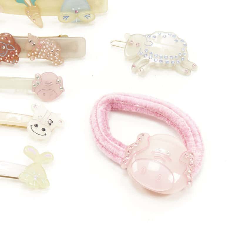 NON SIGNE / UNSIGNED Farm Hair Clips Other Plastic Very good condition - Box View