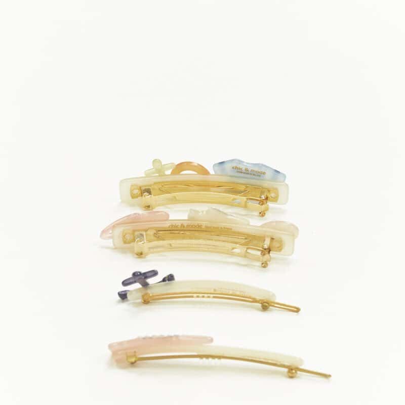 NON SIGNE / UNSIGNED Nautical Hair Clips Other Plastic Never worn - Back View