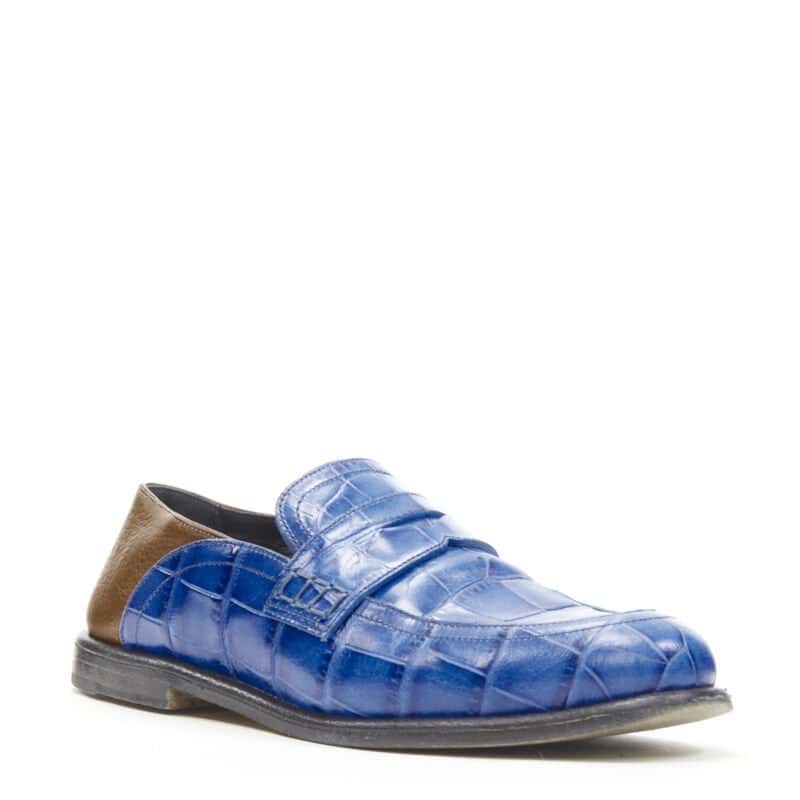 Loewe Step Back Loafer Blue Leather Very good condition - Back View