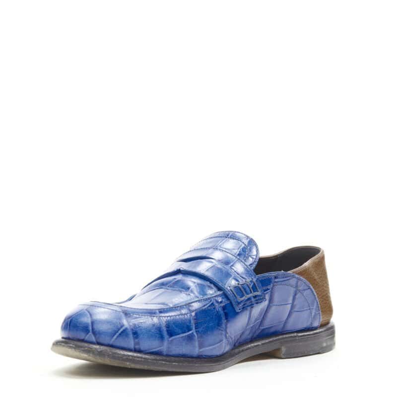 Loewe Step Back Loafer Blue Leather Very good condition - Model View