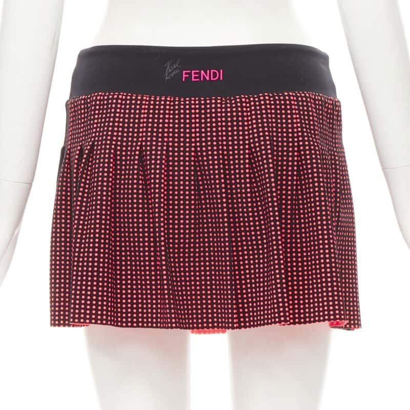 Fendi Polka Dot Skirt Black Polyester Very good condition - Box View