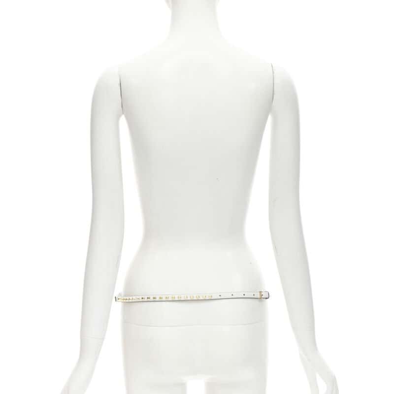 Prada Embossed Leather Wide Belt White Leather Very good condition - Box View