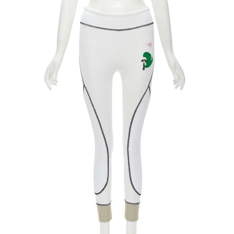Fendi Mesh Insert Leggings White Polyester Very good condition - Front View