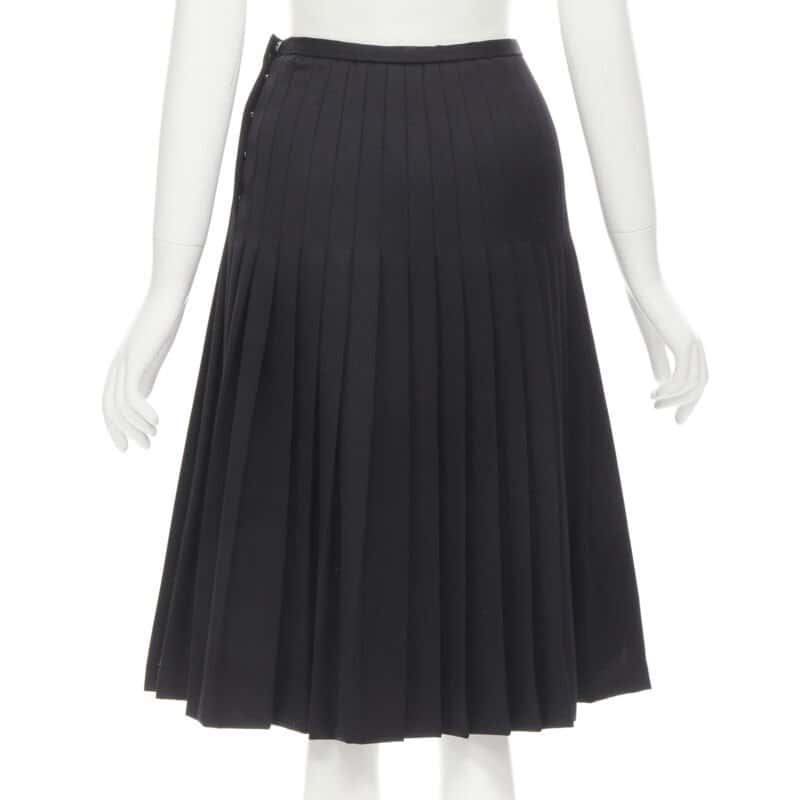 Dsquared2 Angel Pleated Skirt Black Wool Never worn - Box View