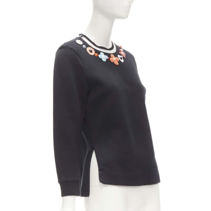 Fendi Flowerland Pullover Black Cotton Very good condition - Inside View
