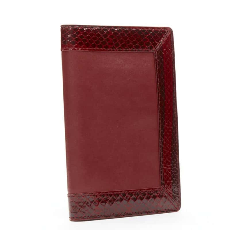 OTHER BRAND Leather Passport Holder Red Leather Never worn - Back View
