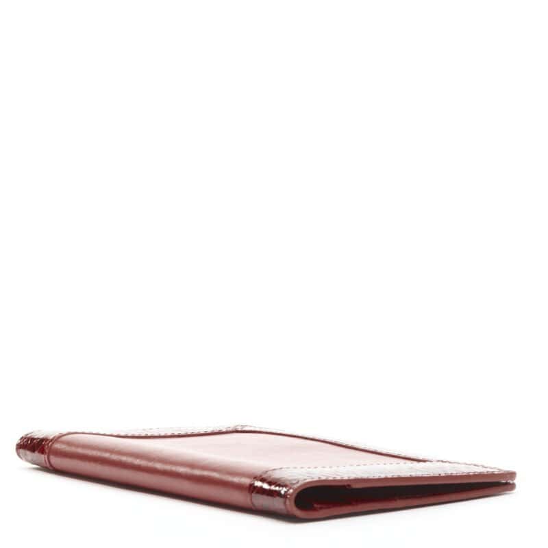 OTHER BRAND Leather Passport Holder Red Leather Never worn - Box View