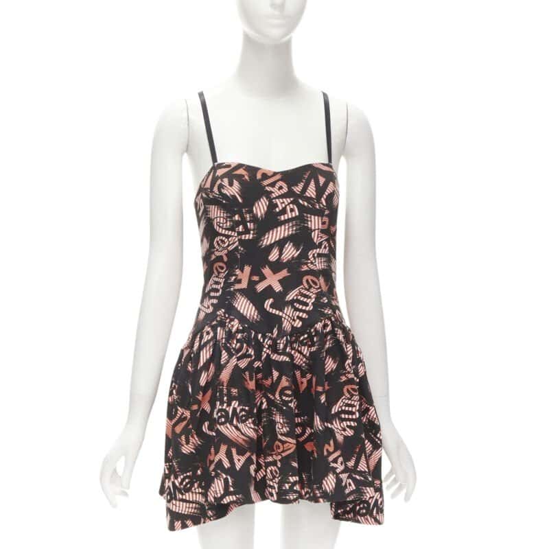 Jeremy Scott X-ray Mini Dress Orange Cotton Very good condition - Front View