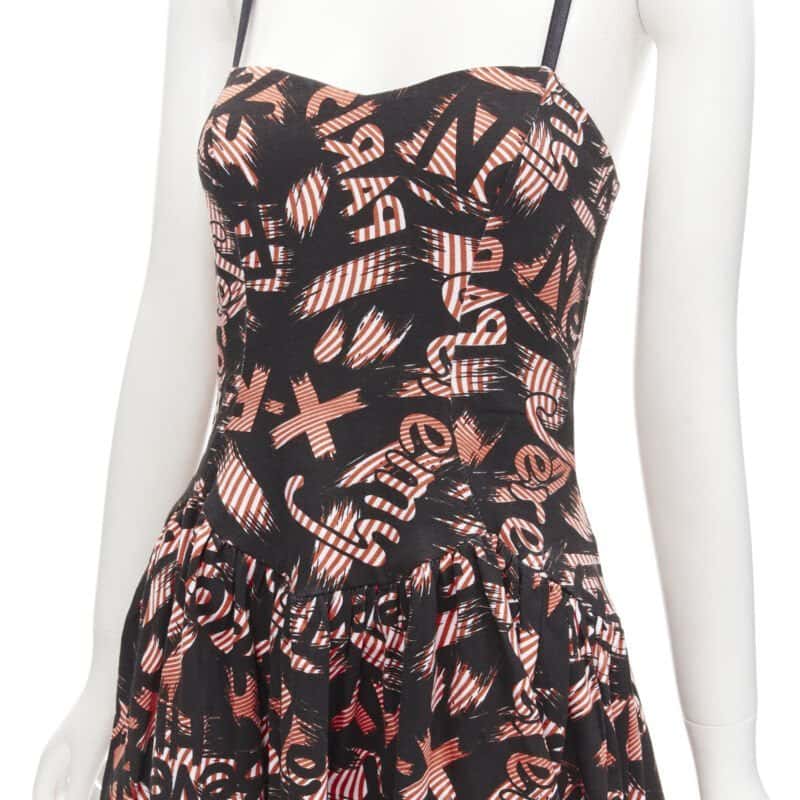 Jeremy Scott X-ray Mini Dress Orange Cotton Very good condition - Back View
