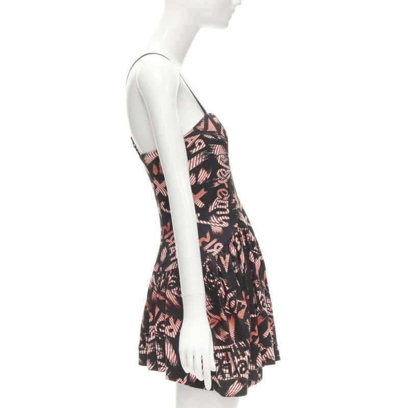 Jeremy Scott X-ray Mini Dress Orange Cotton Very good condition - Model View