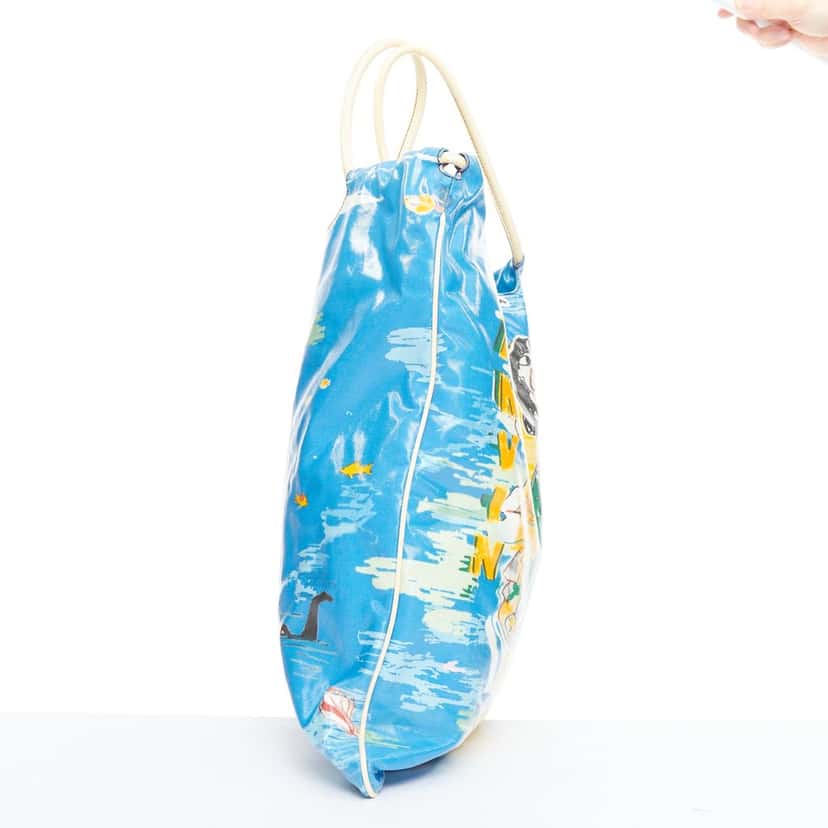 Lanvin Cartoon Print Tote Blue Very good condition - Model View