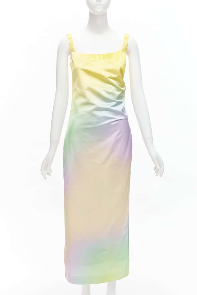 Meryll Rogge Rainbow Ombre Dress MultiColor Cotton Never worn - Front View
