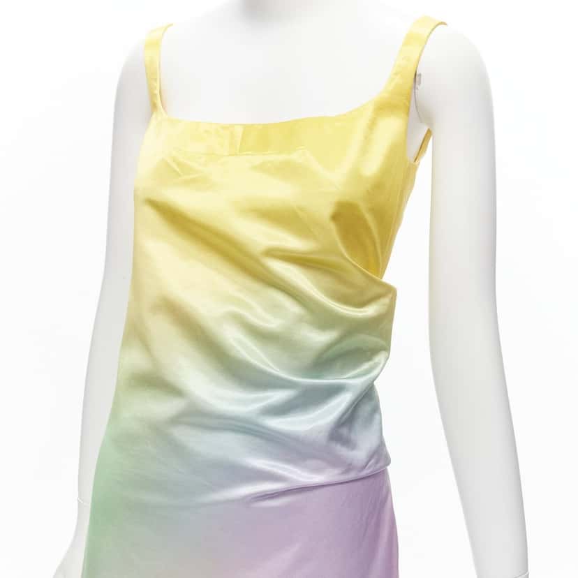 Meryll Rogge Rainbow Ombre Dress MultiColor Cotton Never worn - Back View
