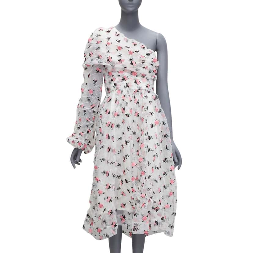 Anais Jourden Floral Embroidery Dress White Polyester Very good condition - Front View