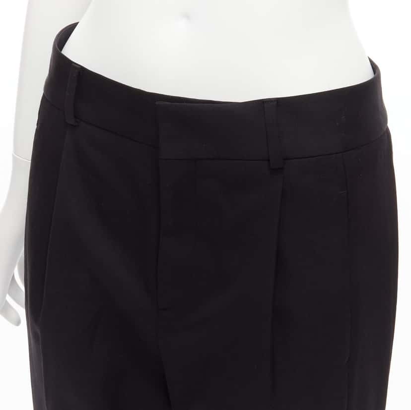 Saint Laurent Wool Pleat Trousers Black Wool Very good condition - Back View