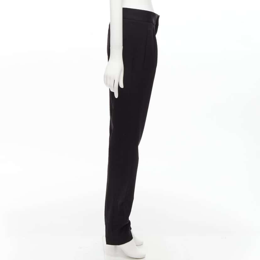 Saint Laurent Wool Pleat Trousers Black Wool Very good condition - Model View