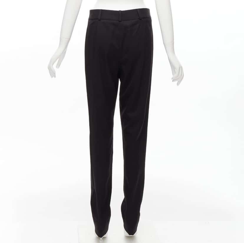 Saint Laurent Wool Pleat Trousers Black Wool Very good condition - Box View
