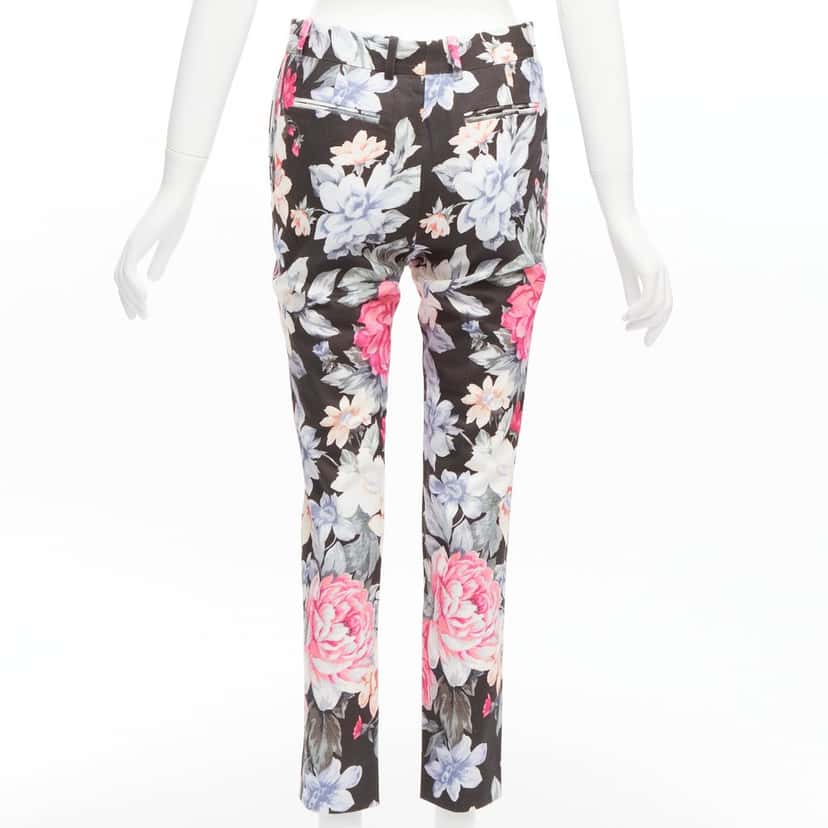 Celine Floral Tapered Pants MultiColor Cotton Never worn - Box View
