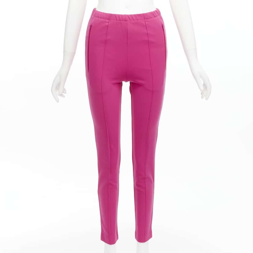 Balenciaga Pink Zip Joggers Pink Viscose Very good condition - Front View