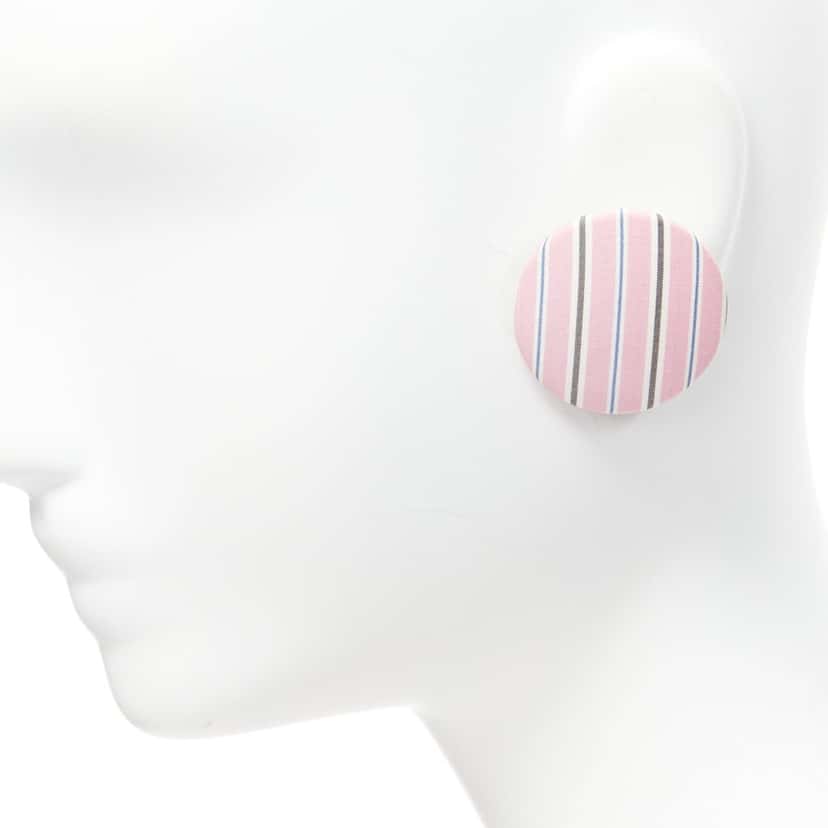 Balenciaga Fabric Badge Earrings Pink Very good condition - Box View