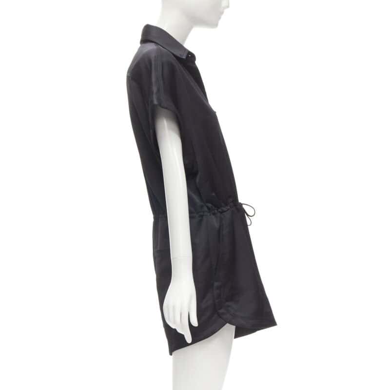 OFF-WHITE Logo Pocket Romper Black Polyester Very good condition - Model View