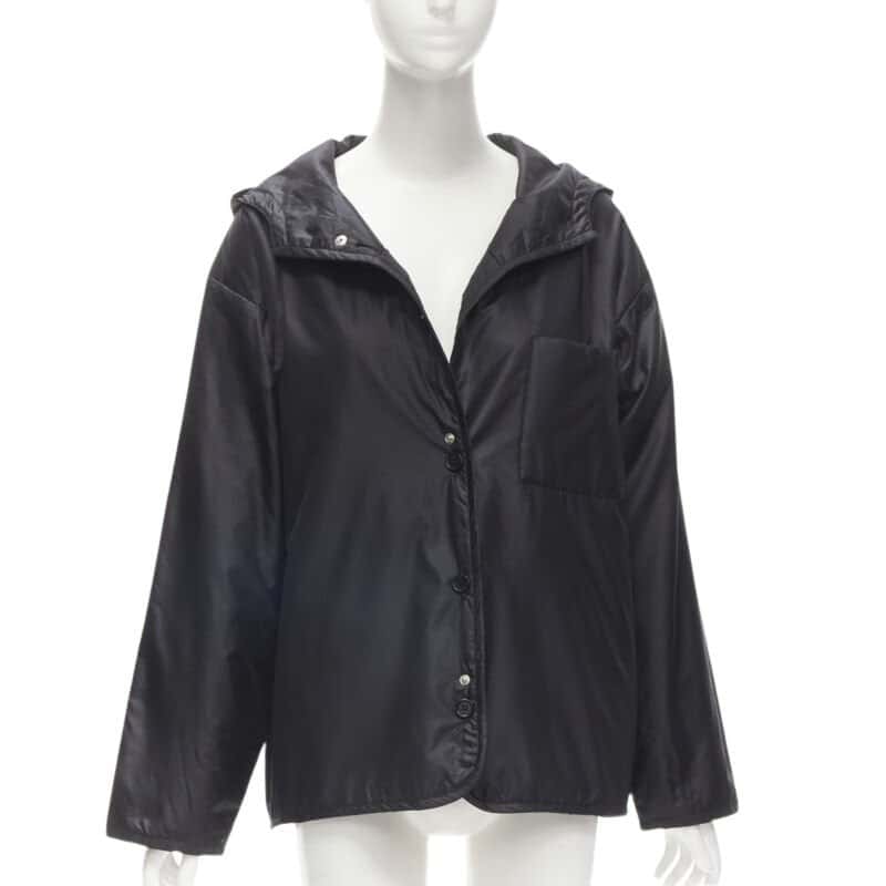 Helmut Lang Black Pocketed Armhole Jacket Black Polyester Good condition - Front View