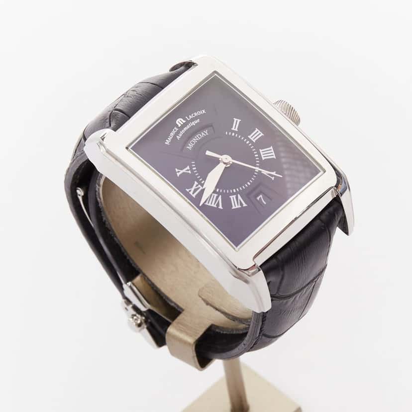 Maurice Lacroix Pontos Rectangulaire XL Black Metal Very good condition - Back View