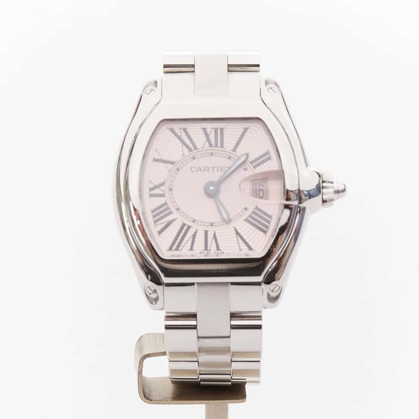 Cartier Roadster W62017V3 Pink Stainless steel Good condition - Front View