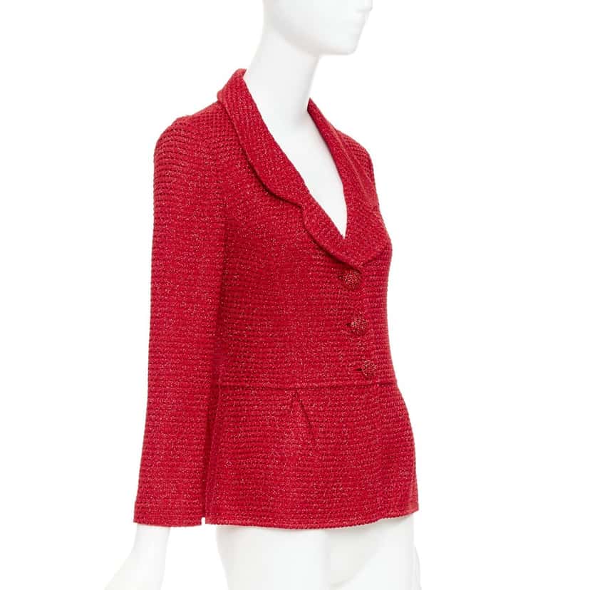 ST JOHN Product Red Polyester Good condition - Model View