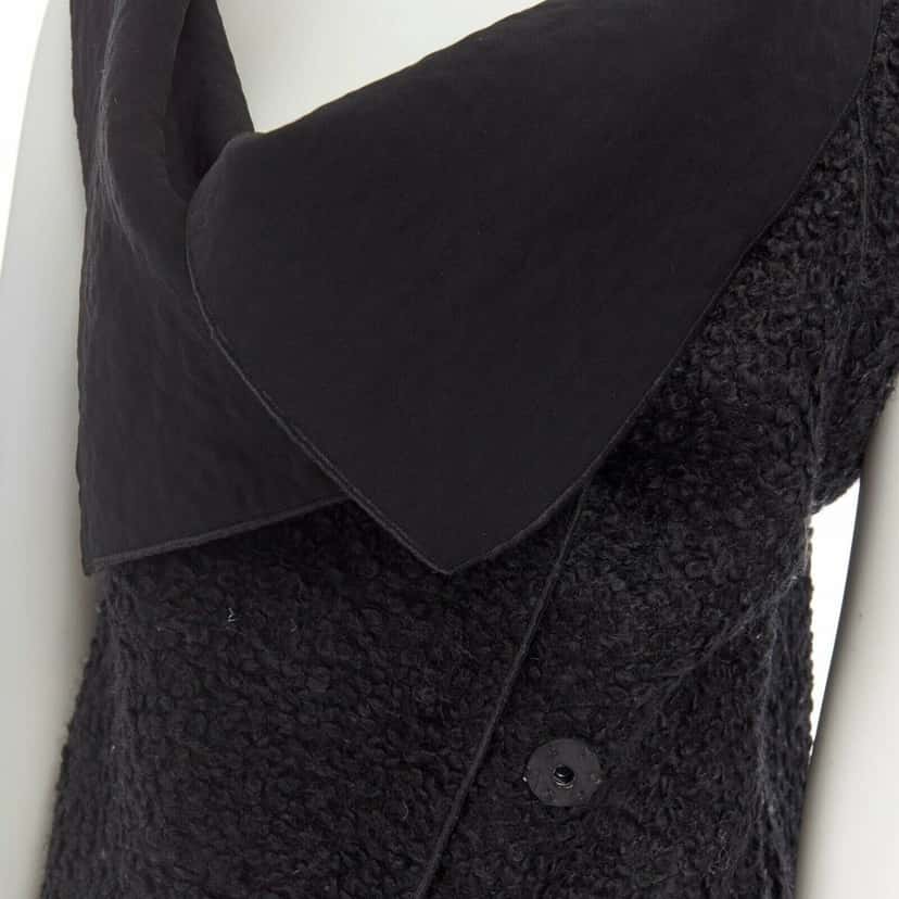 Roland Mouret Wool Draped Vest Jacket Black Wool Never worn - Back View