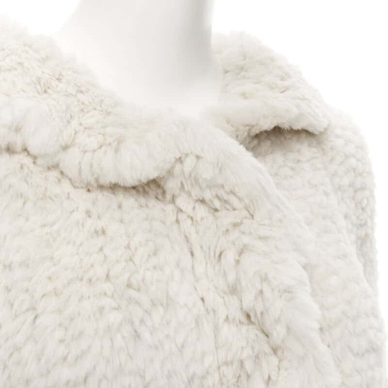 Matthew Williamson Beige Fur Ruffle Jacket Beige Fur Never worn - Back View