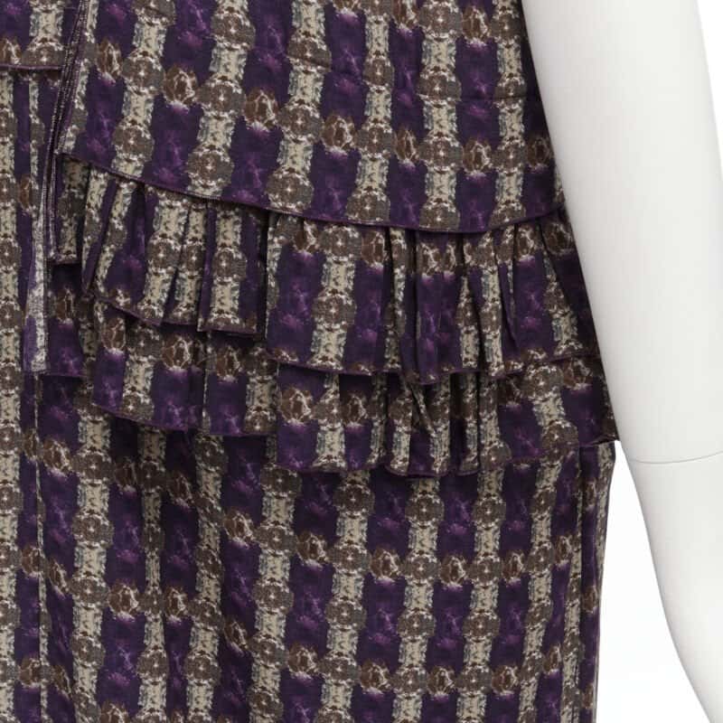 Marni Jewel Print Dress Purple Silk Never worn - Back View