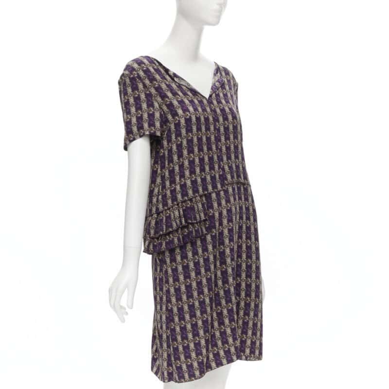 Marni Jewel Print Dress Purple Silk Never worn - Inside View