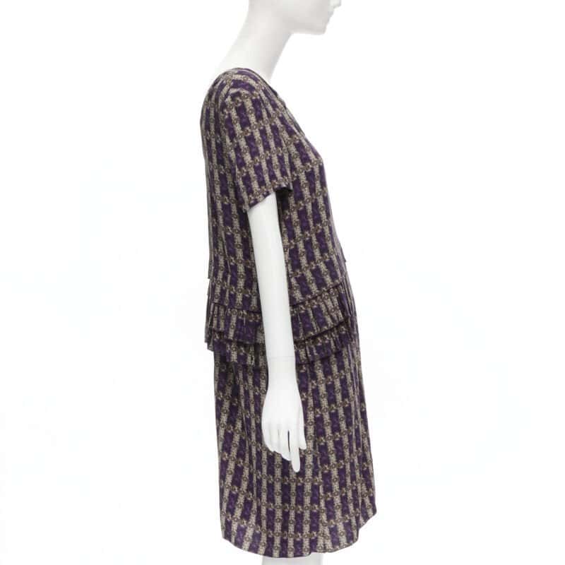 Marni Jewel Print Dress Purple Silk Never worn - Model View
