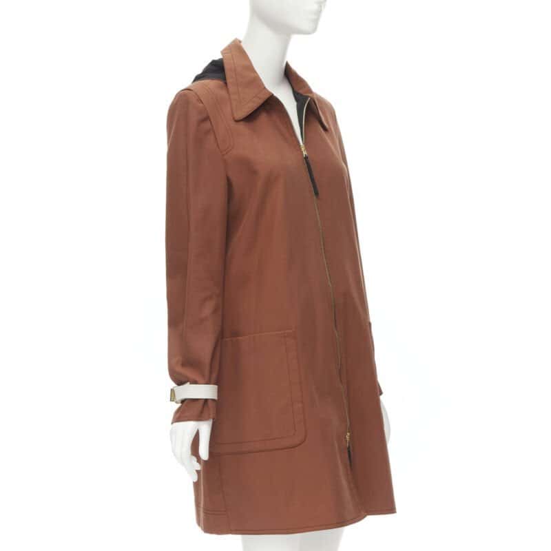 Marni Red Cotton Hooded Overcoat Red Cotton Never worn - Inside View