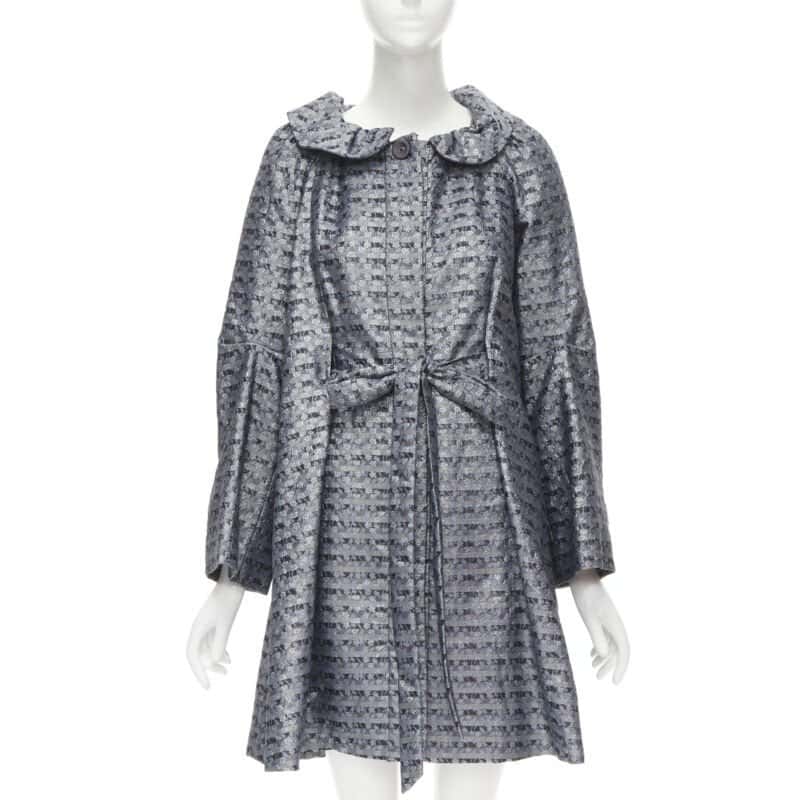 Marc Jacobs Metallic Blue Opera Coat Blue Polyester Never worn - Front View