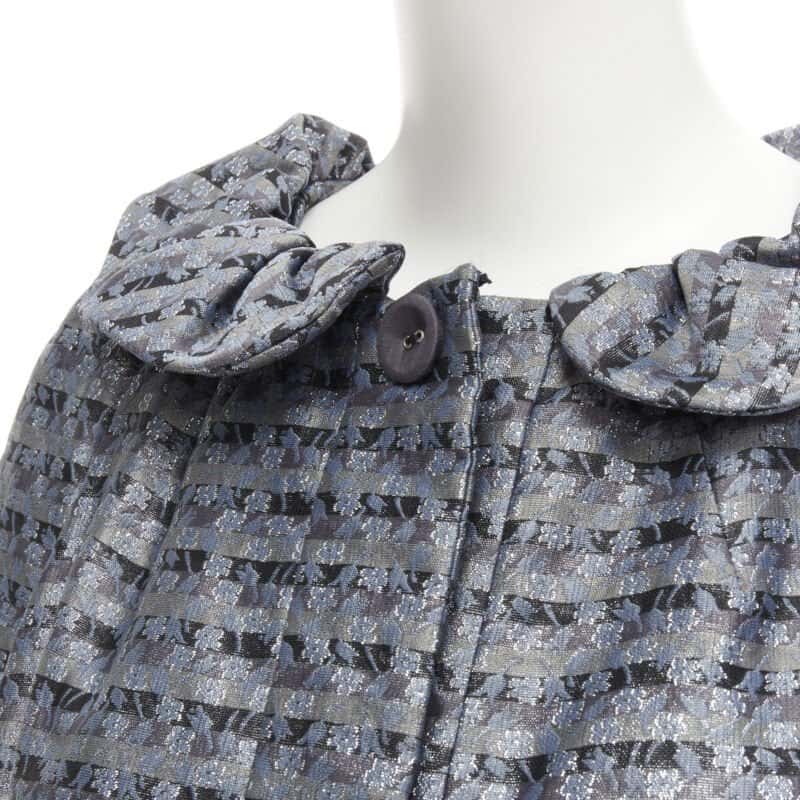 Marc Jacobs Metallic Blue Opera Coat Blue Polyester Never worn - Back View