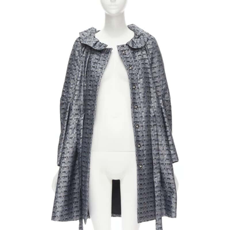 Marc Jacobs Metallic Blue Opera Coat Blue Polyester Never worn - Inside View