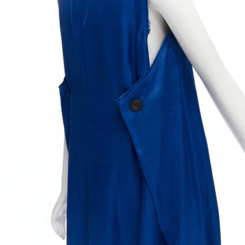 Marni Frayed Hem Dress Blue Viscose Never worn - Back View